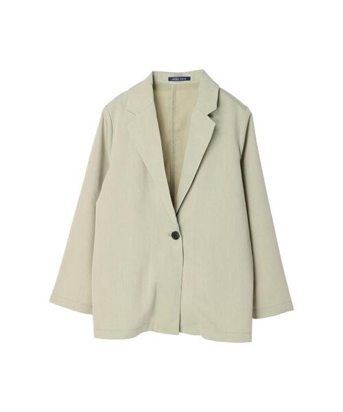 koe(コエ)の「【ツイルセットアップ】ツイルロングジャケット*(テーラードジャケット・レディース・ブラック/ベージュ/ミント・M)」の14枚目の写真