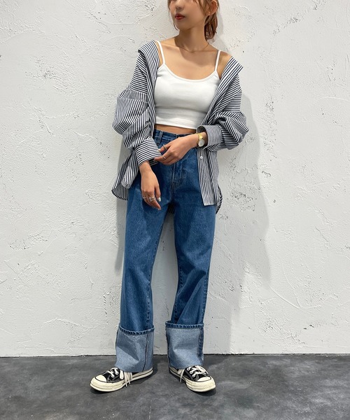 apres jour mignon(アプレジュールミニョン)の「ショート丈カップ付きインナー【ZOZOTOWN限定アイテム】(タンクトップ・レディース・ブラック/オフホワイト・X-LARGE/フリー)」の6枚目の写真