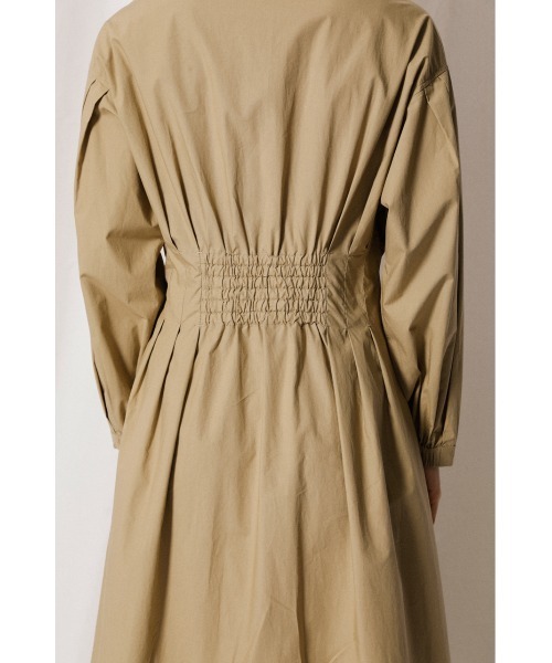 crie conforto(クリーコンフォルト)の「きざみ衿ウエストタックワンピース(ワンピース・レディース・ブラック/ベージュ/オレンジ・SMALL/MEDIUM/LARGE)」の10枚目の写真