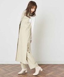 A de a.v.v | (SET UP対応）タックハイネック襟レイヤード風ジレ(その他アウター)