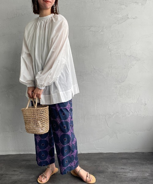 LE GLAZIK（ルグラジック）の「[LE GLAZIK/ル グラジック] バティック柄プリント コットンイージーパンツ（その他パンツ・レディース・グリーン/パープル/イエロー/オレンジ・34）」の6枚目の写真