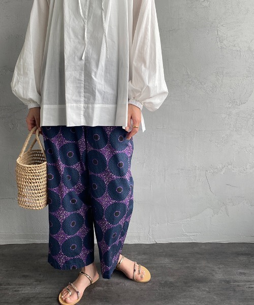 LE GLAZIK（ルグラジック）の「[LE GLAZIK/ル グラジック] バティック柄プリント コットンイージーパンツ（その他パンツ・レディース・グリーン/パープル/イエロー/オレンジ・34）」の20枚目の写真