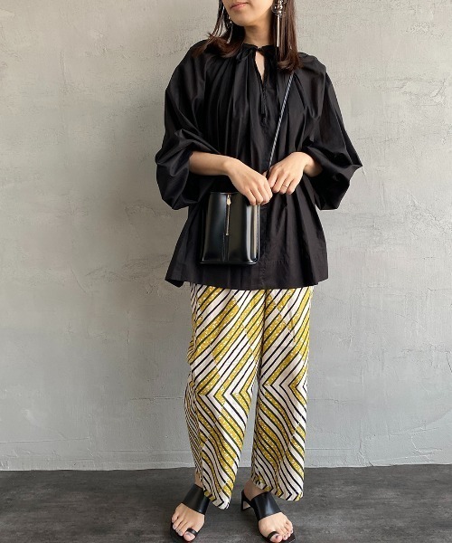 LE GLAZIK（ルグラジック）の「[LE GLAZIK/ル グラジック] バティック柄プリント コットンイージーパンツ（その他パンツ・レディース・グリーン/パープル/イエロー/オレンジ・34）」の8枚目の写真