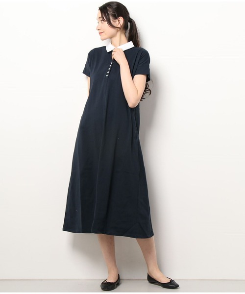 PREFERIR（プレフェリール）の「フレンチスリーブ白襟ワンピース