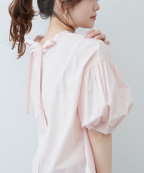 PUAL CE CIN（ピュアルセシン）の「インドポプリン2WAYブラウス（シャツ/ブラウス・レディース・ホワイト/ブラック/ブルー/ピンク・FREE）」の4枚目の写真