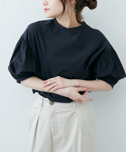 PUAL CE CIN（ピュアルセシン）の「インドポプリン2WAYブラウス（シャツ/ブラウス・レディース・ホワイト/ブラック/ブルー/ピンク・FREE）」の19枚目の写真