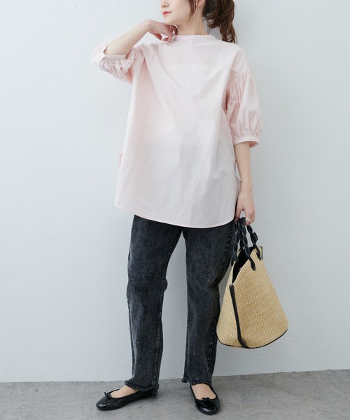 PUAL CE CIN（ピュアルセシン）の「インドポプリン2WAYブラウス（シャツ/ブラウス・レディース・ホワイト/ブラック/ブルー/ピンク・FREE）」の13枚目の写真