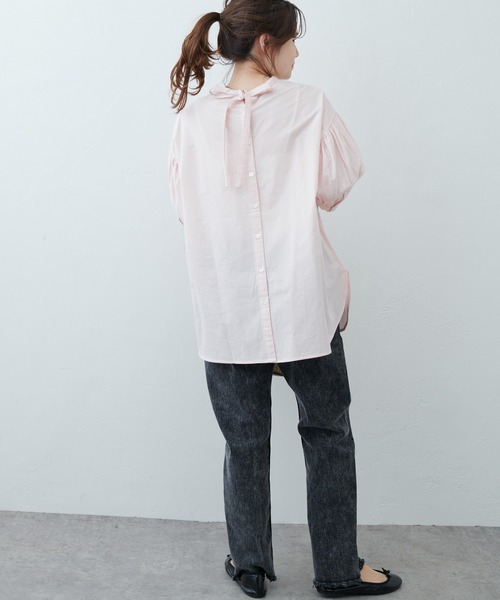 PUAL CE CIN（ピュアルセシン）の「インドポプリン2WAYブラウス（シャツ/ブラウス・レディース・ホワイト/ブラック/ブルー/ピンク・FREE）」の14枚目の写真