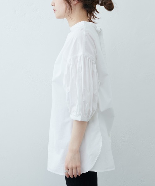 PUAL CE CIN（ピュアルセシン）の「インドポプリン2WAYブラウス（シャツ/ブラウス・レディース・ホワイト/ブラック/ブルー/ピンク・FREE）」の22枚目の写真