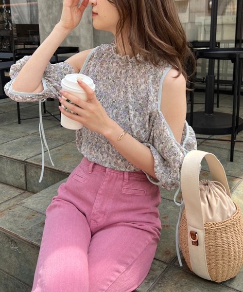 one after another NICE CLAUP（ワンアフターアナザーナイスクラップ）の「2way雑材ショルダーバック（かごバッグ・レディース・アイボリー/ブラック・FREE）」の19枚目の写真