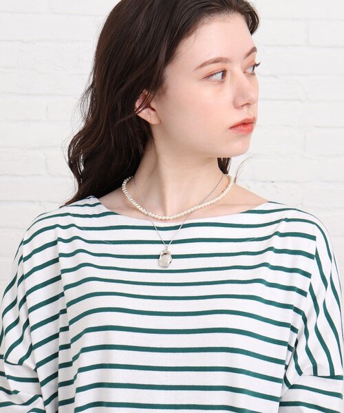 SHOO・LA・RUE(シューラルー)の「◆ビッグシルエットロングワンピース(ワンピース・レディース・ホワイト系その他3/グリーン系その他4/ブルー系2/ブラック・00)」の8枚目の写真