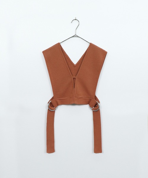 &g'aime（アンジェム）の「【&g’aime】ベストレイヤードニット/2piece（ニット/セーター・レディース・アイボリー/チャコール/モカ/オレンジ・FREE）」の20枚目の写真