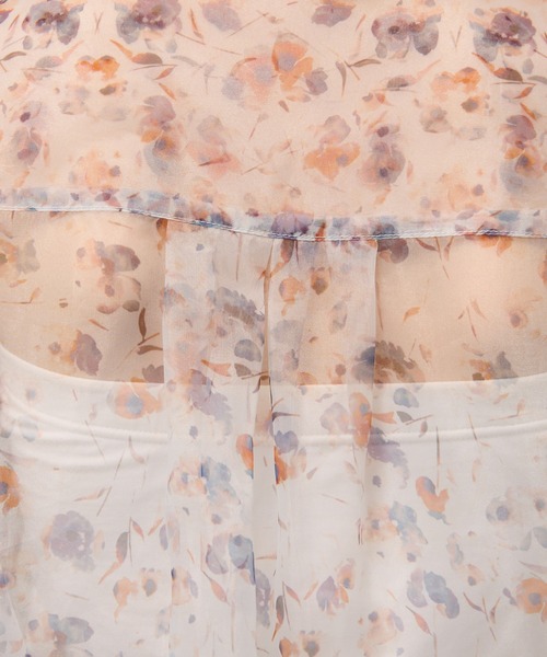 Lui's(ルイス)の「フラワープリントオーガンジーシャツ(シャツ/ブラウス・レディース・ホワイト/ブラック・FREE)」の15枚目の写真