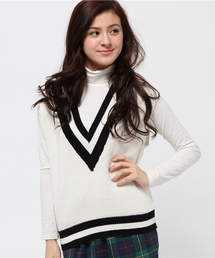 CIAOPANIC | 【Ciaopanic】深Vチルデンベスト(ニット/セーター)