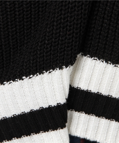 CIAOPANIC（チャオパニック）の「【Ciaopanic】深Vチルデンベスト（ニット/セーター・レディース・オフホワイト/ブラック・FREE）」の4枚目の写真