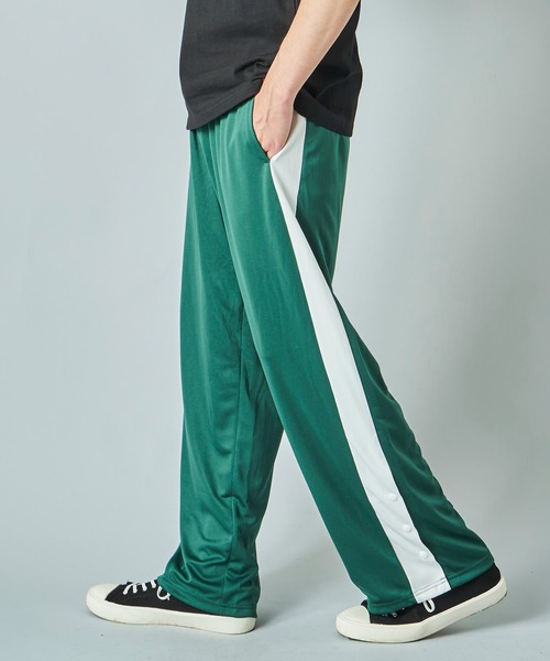 ADPOSION（アドポーション）の「カラージャージ ワイドパンツ / トラックパンツ（その他パンツ・メンズ・ブラック/グリーン/ブルー・MEDIUM/LARGE/X-LARGE）」の3枚目の写真