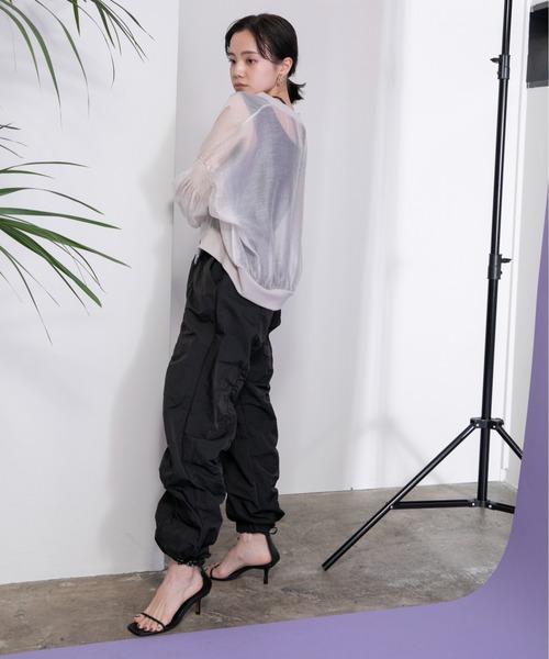 Eimee Law（エイミーロウ）の「シアーローンショートカーディガン（カーディガン/ボレロ・レディース・グリーン/アイボリー/ブラック/ライトグリーン/パープル/オフホワイト/グレー系/ライトベージュ・38）」の10枚目の写真