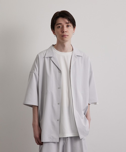 JUNRED(ジュンレッド)の「配色ダブルステッチワイドシャツ(シャツ/ブラウス・メンズ・ライトグレー/グリーン/ベージュ系その他・S/M/L)」の16枚目の写真