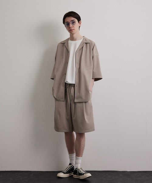 JUNRED(ジュンレッド)の「配色ダブルステッチワイドシャツ(シャツ/ブラウス・メンズ・ライトグレー/グリーン/ベージュ系その他・S/M/L)」の7枚目の写真