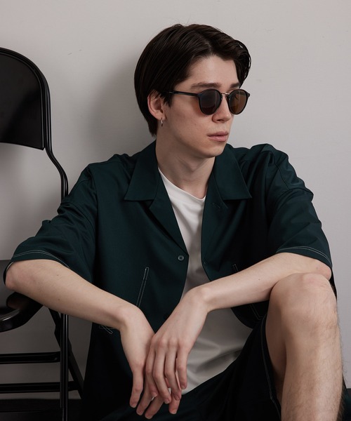 JUNRED(ジュンレッド)の「配色ダブルステッチワイドシャツ(シャツ/ブラウス・メンズ・ライトグレー/グリーン/ベージュ系その他・S/M/L)」の8枚目の写真