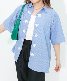 nemne store（ネンネストア）の「ストライプチャイナシャツ（シャツ/ブラウス・レディース）」