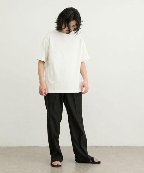 WORK NOT WORK URBAN RESEARCH(ワークノットワークアーバンリサーチ)の「WORK NOT WORK Basque Shirts Short-Sleeve(Tシャツ/カットソー・メンズ・ブラック/グレー/オフホワイト・SMALL/MEDIUM/LARGE/X-LARGE)」の7枚目の写真
