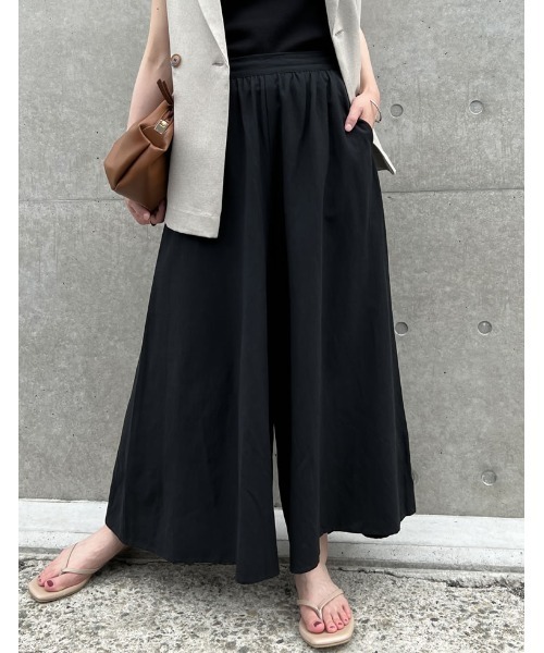 Re:EDIT（リエディ）の「[低身長/高身長サイズ有]リネンライクロングスカンツ（その他パンツ・レディース・ブラック/イエロー/ブラウン/レッド/ライトベージュ・AS/SMALL/AM/TALL/LARGE/MEDIUM）」の2枚目の写真