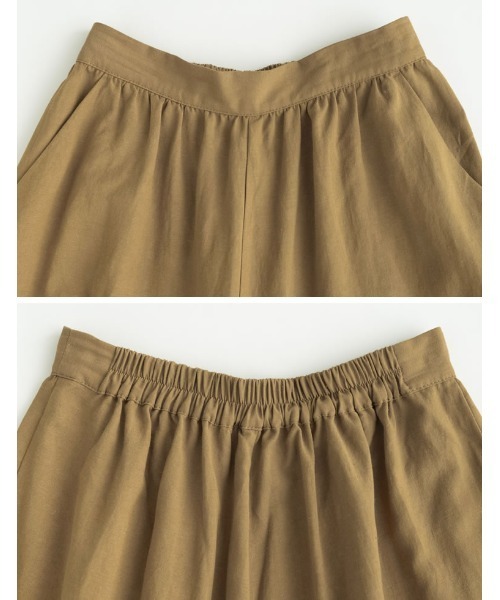 Re:EDIT（リエディ）の「[低身長/高身長サイズ有]リネンライクロングスカンツ（その他パンツ・レディース・ブラック/イエロー/ブラウン/レッド/ライトベージュ・AS/SMALL/AM/TALL/LARGE/MEDIUM）」の9枚目の写真