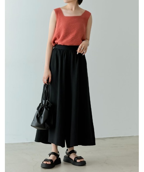 Re:EDIT（リエディ）の「[低身長/高身長サイズ有]リネンライクロングスカンツ（その他パンツ・レディース・ブラック/イエロー/ブラウン/レッド/ライトベージュ・AS/SMALL/AM/TALL/LARGE/MEDIUM）」の21枚目の写真