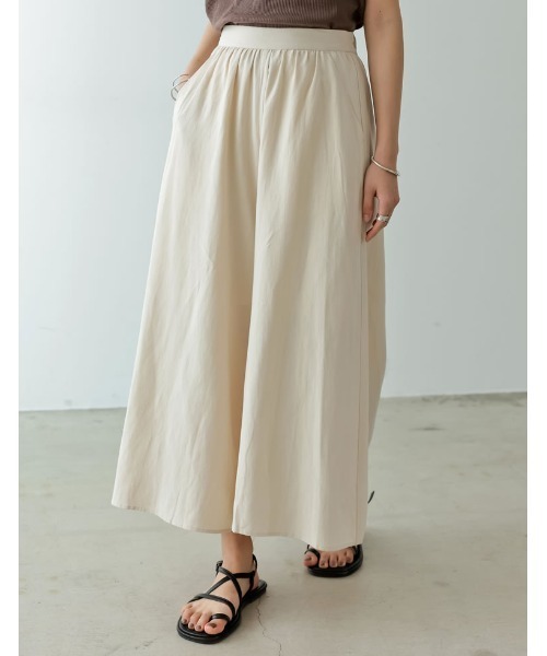 Re:EDIT（リエディ）の「[低身長/高身長サイズ有]リネンライクロングスカンツ（その他パンツ・レディース・ブラック/イエロー/ブラウン/レッド/ライトベージュ・AS/SMALL/AM/TALL/LARGE/MEDIUM）」の14枚目の写真