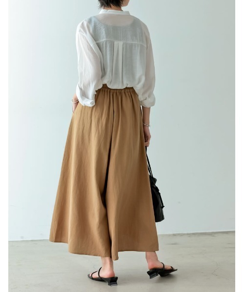 Re:EDIT（リエディ）の「[低身長/高身長サイズ有]リネンライクロングスカンツ（その他パンツ・レディース・ブラック/イエロー/ブラウン/レッド/ライトベージュ・AS/SMALL/AM/TALL/LARGE/MEDIUM）」の15枚目の写真