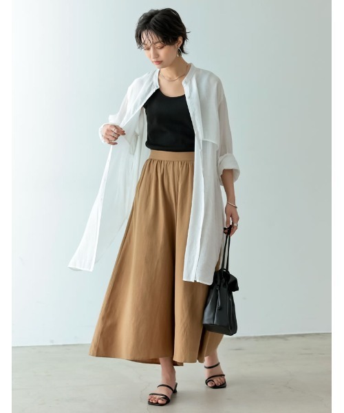 Re:EDIT（リエディ）の「[低身長/高身長サイズ有]リネンライクロングスカンツ（その他パンツ・レディース・ブラック/イエロー/ブラウン/レッド/ライトベージュ・AS/SMALL/AM/TALL/LARGE/MEDIUM）」の22枚目の写真