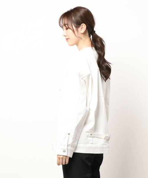 ROPE'（ロペ）の「クルーネックオーバーデニムジャケット（デニムジャケット・レディース・ホワイト/ブルー系その他5・38）」の6枚目の写真