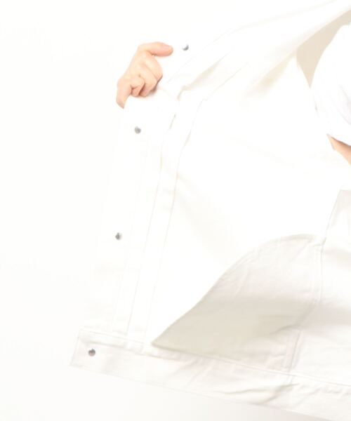 ROPE'（ロペ）の「クルーネックオーバーデニムジャケット（デニムジャケット・レディース・ホワイト/ブルー系その他5・38）」の4枚目の写真