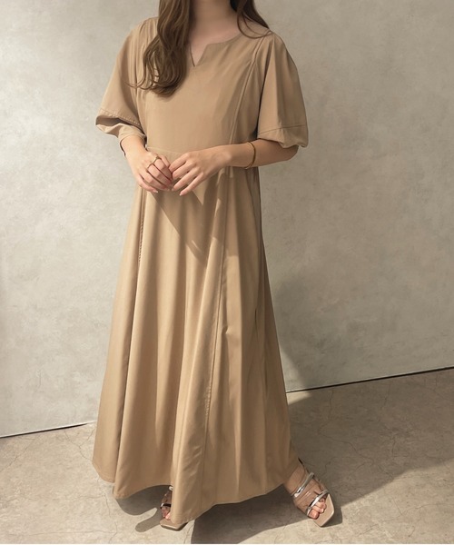 apres jour clair(アプレジュールクレア)の「【apres jour clair】ランタンスリーブワンピース【ZOZOTOWN限定アイテム】(ワンピース・レディース・モカ/オフホワイト・X-LARGE/フリー)」の18枚目の写真