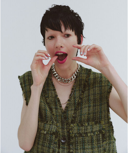 Ray BEAMS（レイビームス）の「Ray BEAMS / 角 スネーク スライド ネックレス（ネックレス・レディース・シルバー/ゴールド・ONE SIZE）」の11枚目の写真