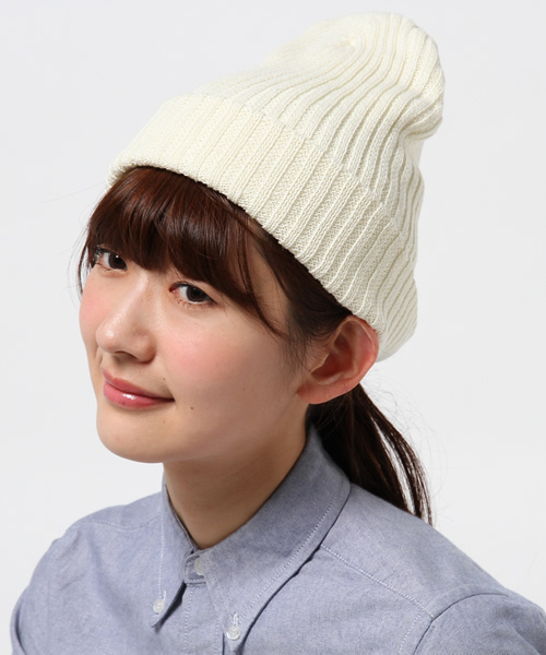 Kastane（カスタネ）の「【Kastane】KNITCAP（ニットキャップ/ビーニー・レディース・アイボリー/グレー/オレンジ/ネイビー・FREE）」の5枚目の写真