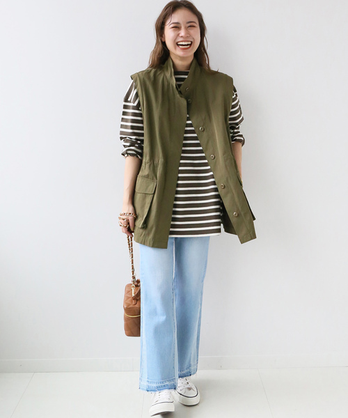 JOURNAL STANDARD relume（ジャーナルスタンダード　レリューム）の「2WAYミリタリーブルゾン（ミリタリージャケット・レディース・ブラック/カーキ・FREE）」の12枚目の写真