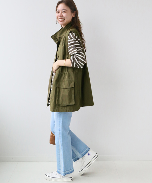 JOURNAL STANDARD relume（ジャーナルスタンダード　レリューム）の「2WAYミリタリーブルゾン（ミリタリージャケット・レディース・ブラック/カーキ・FREE）」の15枚目の写真