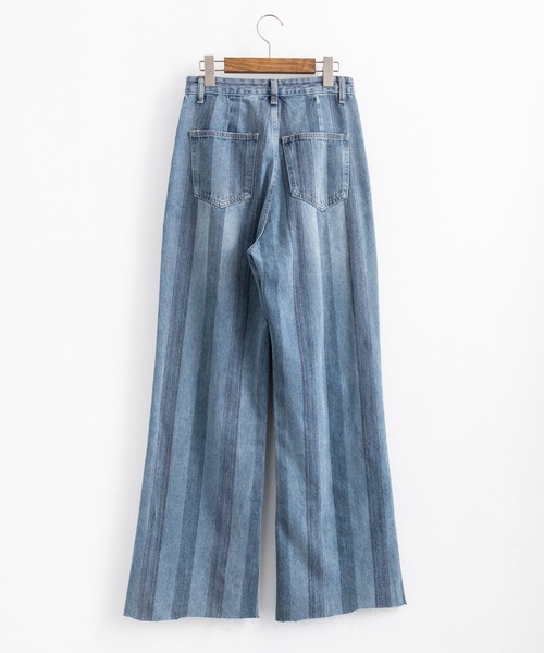 Ressaca(レサーカ)の「ストライプルーズストレートハイウエストデニムパンツ(デニムパンツ・レディース・ブルー・S/M/L)」の20枚目の写真