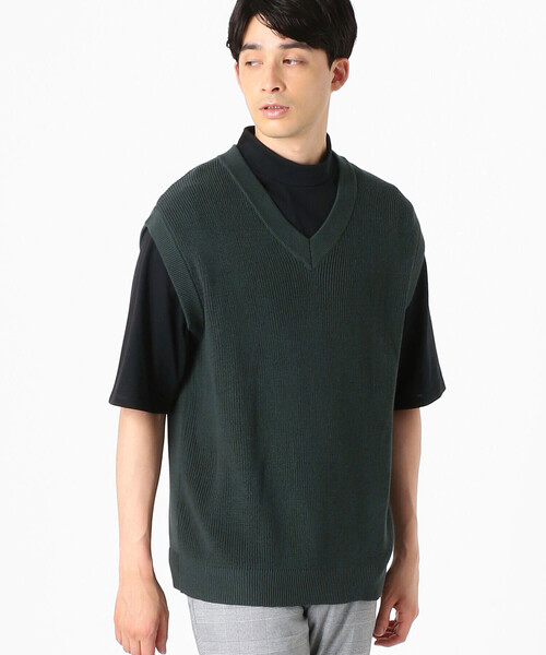 COMME CA ISM（コムサイズム）の「ニットベスト（ニット/セーター・メンズ・ベージュ/ネイビー/オレンジ/グリーン・MEDIUM/LARGE）」の10枚目の写真