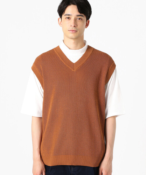COMME CA ISM（コムサイズム）の「ニットベスト（ニット/セーター・メンズ・ベージュ/ネイビー/オレンジ/グリーン・MEDIUM/LARGE）」の13枚目の写真