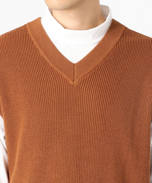 COMME CA ISM（コムサイズム）の「ニットベスト（ニット/セーター・メンズ・ベージュ/ネイビー/オレンジ/グリーン・MEDIUM/LARGE）」の16枚目の写真
