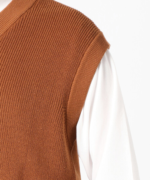 COMME CA ISM（コムサイズム）の「ニットベスト（ニット/セーター・メンズ・ベージュ/ネイビー/オレンジ/グリーン・MEDIUM/LARGE）」の17枚目の写真