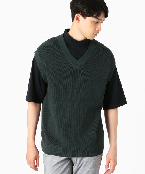 COMME CA ISM（コムサイズム）の「ニットベスト（ニット/セーター・メンズ・ベージュ/ネイビー/オレンジ/グリーン・MEDIUM/LARGE）」の3枚目の写真