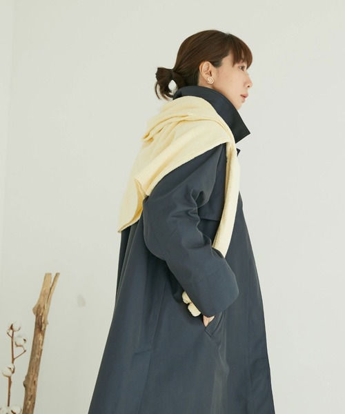 Doux archives(ドゥアルシーヴ)の「ステンカラーコート(ステンカラーコート・レディース・ネイビー/ベージュ・FREE)」の11枚目の写真