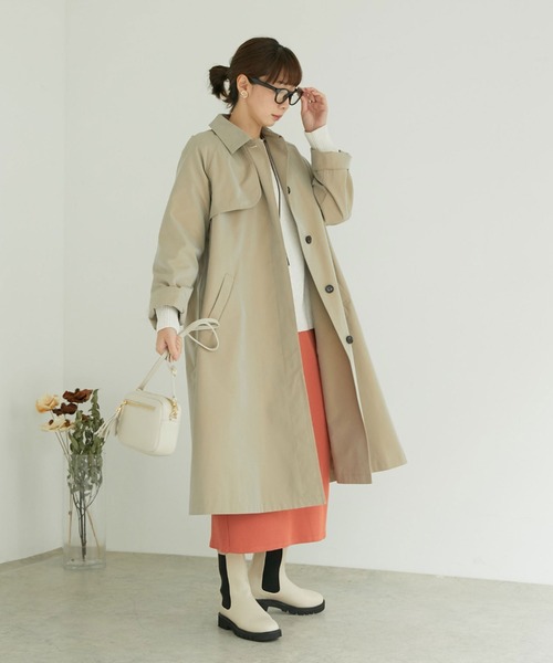 Doux archives(ドゥアルシーヴ)の「ステンカラーコート(ステンカラーコート・レディース・ネイビー/ベージュ・FREE)」の15枚目の写真