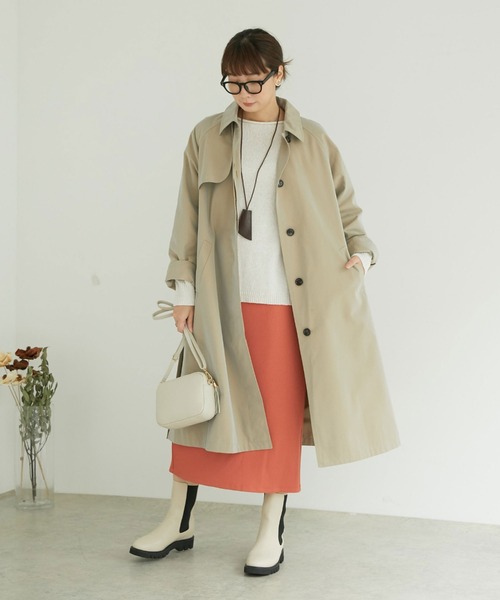 Doux archives(ドゥアルシーヴ)の「ステンカラーコート(ステンカラーコート・レディース・ネイビー/ベージュ・FREE)」の17枚目の写真