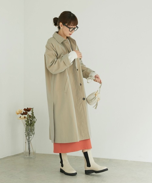 Doux archives(ドゥアルシーヴ)の「ステンカラーコート(ステンカラーコート・レディース・ネイビー/ベージュ・FREE)」の18枚目の写真