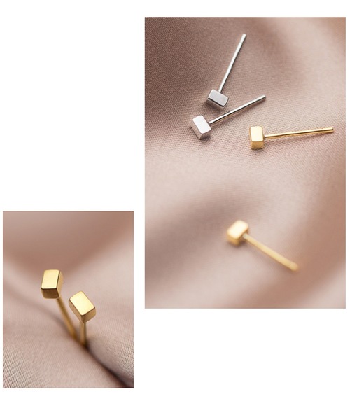 Ritomo De Ricco（リトモ・デ・リコ）の「オールシルバー925　スターリングシルバー　シンプルピアス（ピアス（両耳用）・レディース・A/B・SMALL）」の9枚目の写真